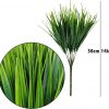 Aisamco 8 Piezas de plástico sintético Trigo Hierba Plantas Artificiales al Aire Libre Falsos arbustos de plástico Verde para Exterior Jardín Interior Oficina Oficina Veranda Decoración de la Boda - Imagen 2