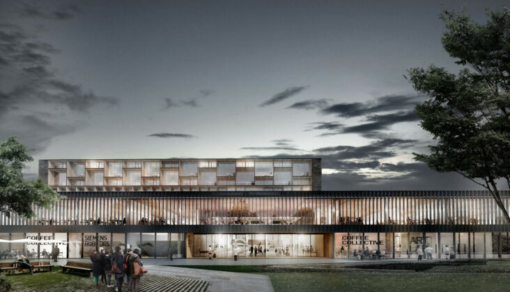 Plan for omdannelse af Haderslev Hospital til hotel. Visualisering: We Architecture.