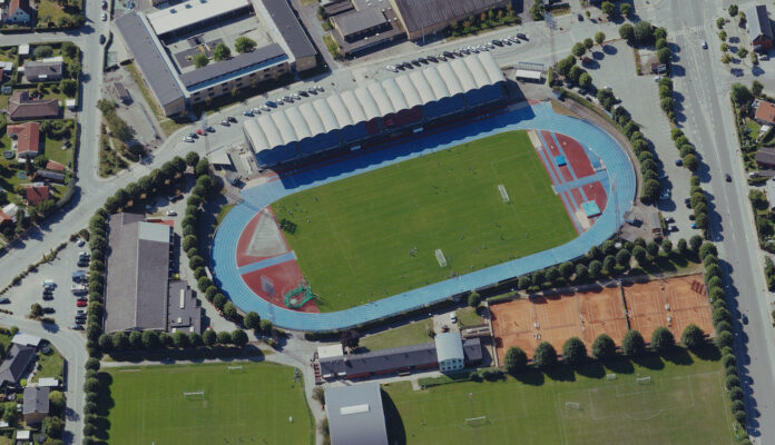 Hvidovre Stadion. Foto: Styrelsen for Dataforsyning og Infrastruktur.