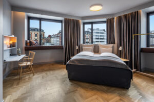 Det nye Scandic Nørreport er et boutique-hotel med 100 værelser. Foto: ATP Ejendomme.