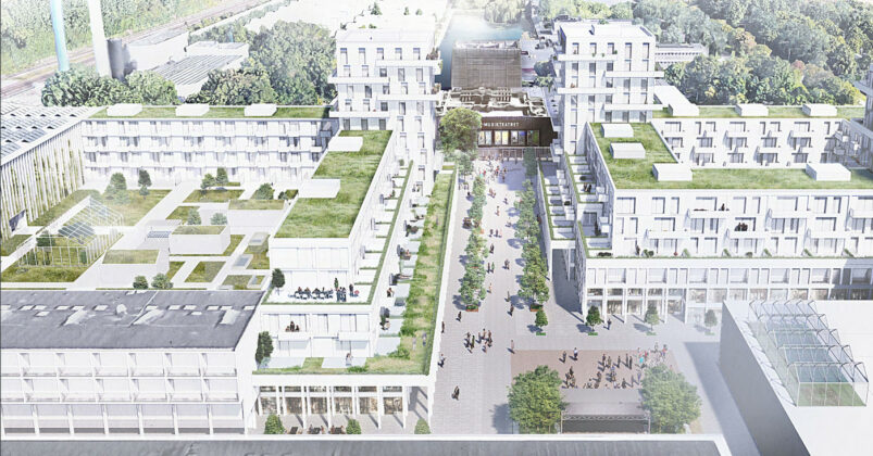 Masterplan for Albertslund Centrum i høring. Visualisering fra masterplanen.