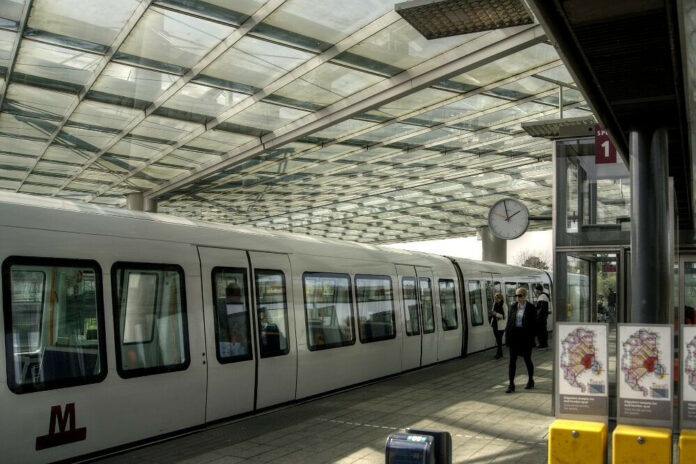 Metro på Flintholm Station. Foto: © Dansk Byudvikling.