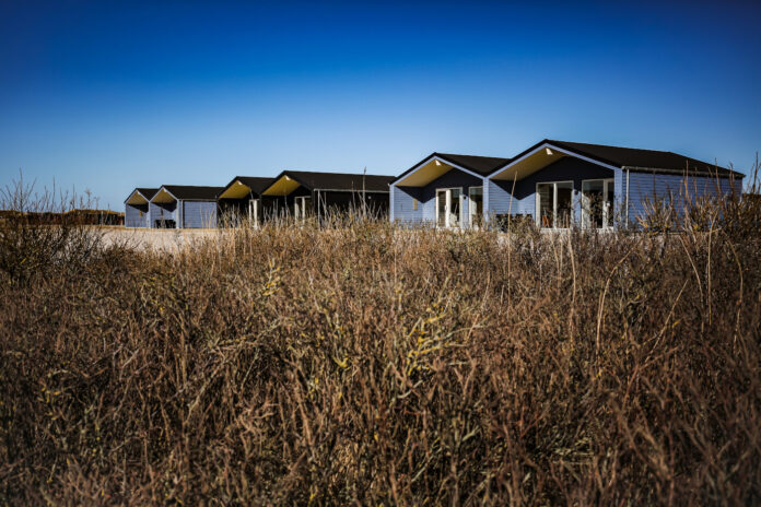 Minimalt materialespild på byggeri af Lalandia Søndervig. Foto: Taasinge Elementer.