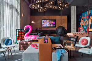 Moxy Hotel åbner i Aarhus. Billedet her er fra et lignende hotel i København. Foto: Core Hospitality.