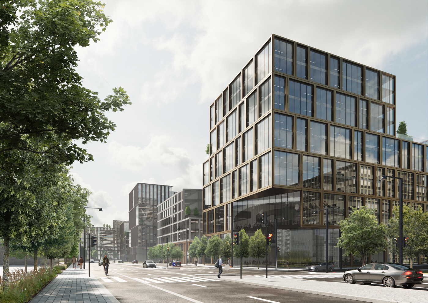 Cebra bag plan for Hannemanns Allé i Ørestad Syd.
