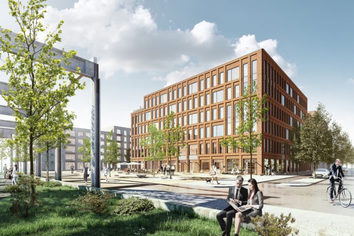 CREATOR: gd-jpeg v1.0 (using IJG JPEG v62), quality = 100 NREP køber Magnolia Hus på Grønttorvet i Valby af FB Grupen. Visualisering: Holscher Nordberg Architecture And Planning.