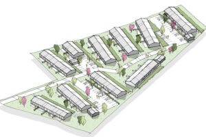 De nye boliger i Egholm Park i Tørring er tegnet af Ginnerup Arkitekter.