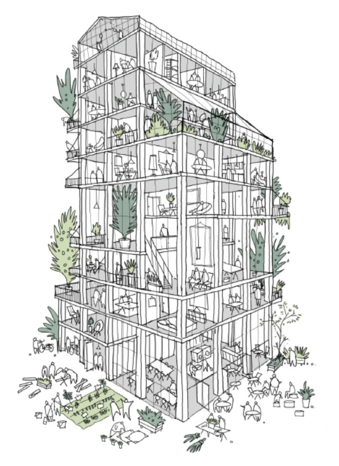 Green Hub House. Illustration: KAB.