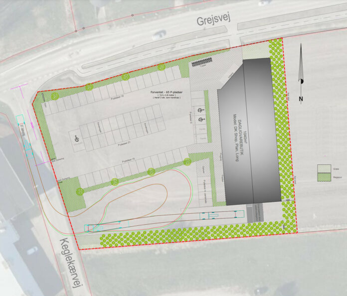 Salling Group bag ny dagligvarebutik i Grejs. Illustration: Vejle Kommune.