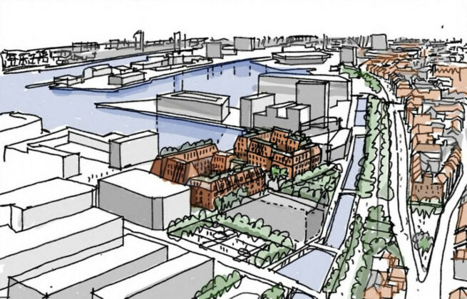 Prime Office har udviklet projektet mellem Dagmar Petersens Gade og Bernhardt Jensens Boulevard p&aring; Aarhus &Oslash; i samarbejde med Suder+Lassen Architects, Concept, Rumvirke og Pax Architects.