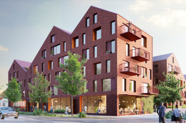 Visualisering af boligprojektet på Københavnsvej 26 i Roskilde: Cebra Architecture.