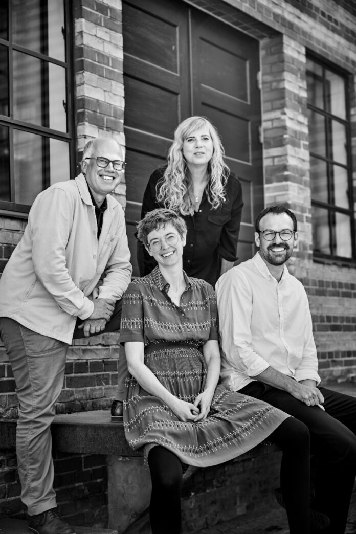 Partnerkredsen i RUM. Yderst fra venstre Anders Johansen, Lærke Munk Elsgart, Karin Elbek og Claus Jensen. Foto: Jakob Lerche.