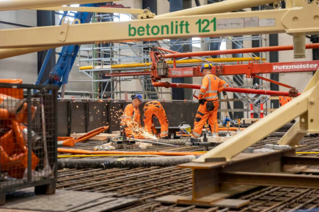 Støbning af tunnelelementer til Femern-forbindelsen er i gang. Foto: Femern A/S.