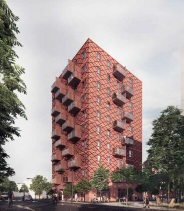 Dansk Boligbyg bygger almene boliger for Vores Bolig i Vinge ved Frederikssund. Visualisering: Mangor & Nagel - En del af Aart.