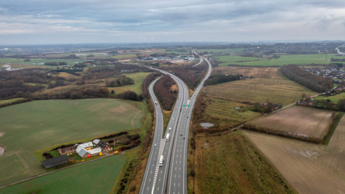 udvidelse-e45-aarhus-syd-f-vejdirektoratet Første etape af motorvejsudvidelsen sættes nu i gang mellem Aarhus S og motorvejskryds Aarhus Syd. Foto: Vejdirektoratet.