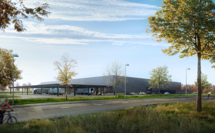 Mortensen opfører endnu en logistikejendom i erhvervsområdet i Horsens Vest. Visualisering: Nor3d.