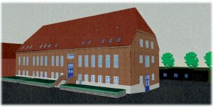 Tidligere politistation og sygehus på Tangevej i Ribe omdannes til seniorbofælleskab. Illustration fra lokalplanen.