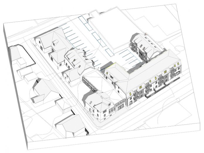 Hotel Marie i Skagen vil udvide med et nybyggeri langs Gittesvej. Visualisering: Tegnestuen LBB3.