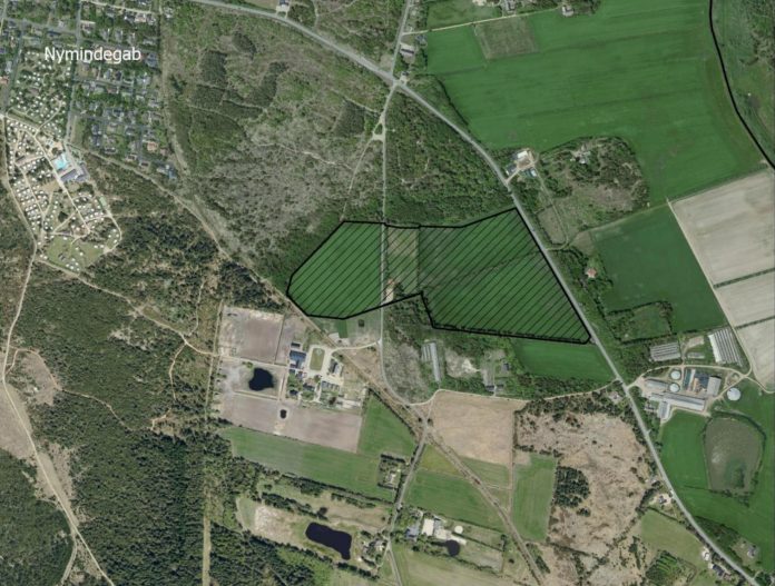 Varde Kommune ansøger om mulighed for at udlægge det markerede areal ved Nymindegab til et nyt sommerhusområde. Foto: Varde Kommune.