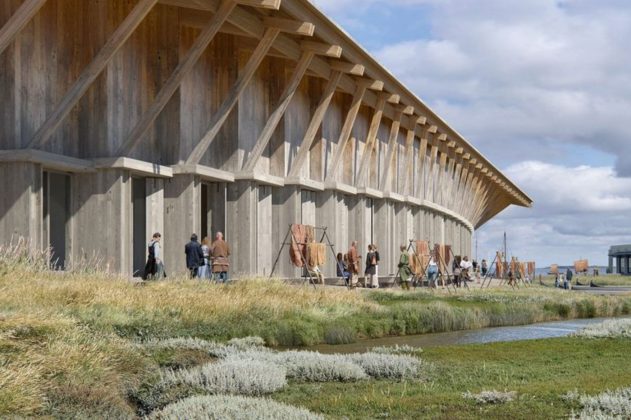 Arkitektkonkurrencen om et nyt vikingeskibsmuseum i Roskilde er afgjort. Visualisering: Lundgaard & Tranberg Arkitekter.