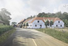 Nu kan der pustes nyt liv i Bregnerød Kro med hotellejligheder Føniks vil puste liv i Bregnerød Kro med 18 hotellejligheder og en restaurant. Visualisering: Elgaard Architecture.