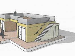 Ingen nye tiny houses på Samsø i denne omgang Tiny house af 20 fods container. Visualisering: Kystland.
