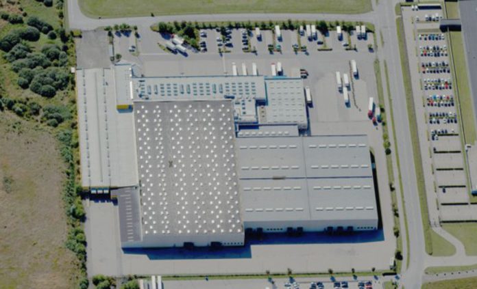 M7 Real Estate udlejer logistikejendom i Taastrup til Heka Dental. Foto: Styrelsen for Dataforsyning og Infrastruktur.