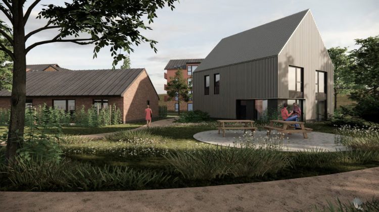 Boligselskabet Fjordparken bygger almene familieboliger i Schillerkvarteret. Visualisering: Sweco Architects.