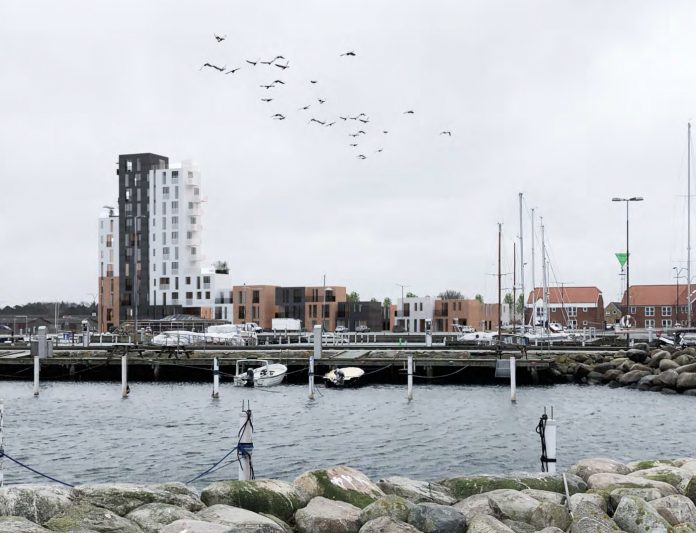 Sådan så Boligforeningen Vesterports på Strandby Havnefront ud i 2019.