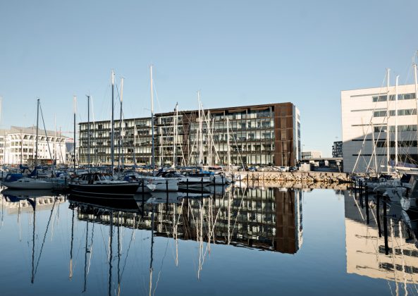 DEAS færdiggør erhvervsejendom på vegne af Sampension i Københavns Nordhavn. Foto: PR.