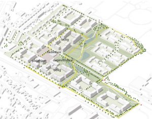 Lokalplanen for anden etape af Holbæk Have er i politisk proces. Illustration af den samlede bebyggelse.