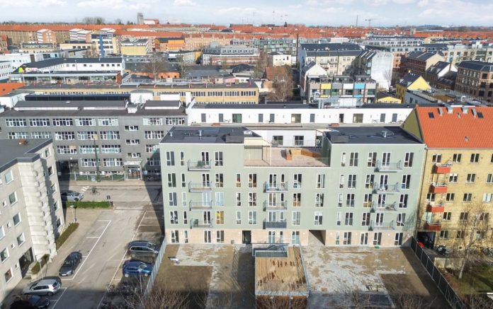 Nye lejligheder på Theklavej i København NV er færdigbygget. Foto: Crescendo.