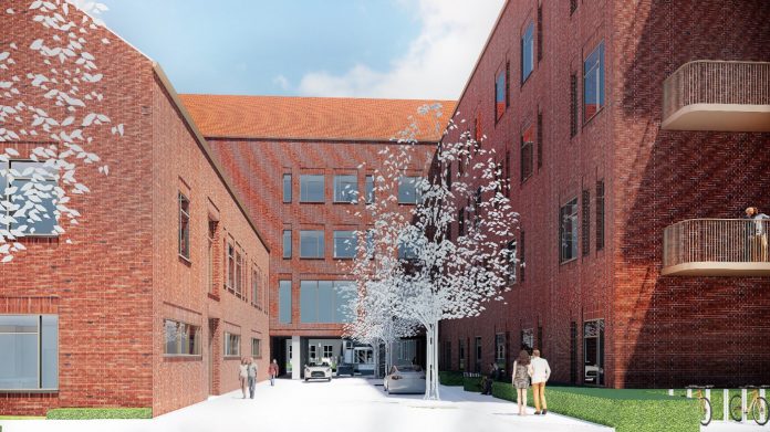 Hospitalsbyggeriet Vita i Randers. Visualisering: Arkitema.