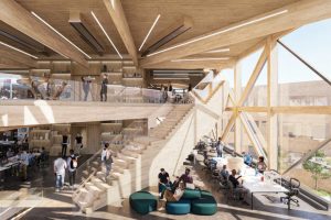 BIG skal tegne en ny arkitektskole for University of Kansas School of Architecture and Design. Visualisering: BIG - Bjarke Ingels Group.