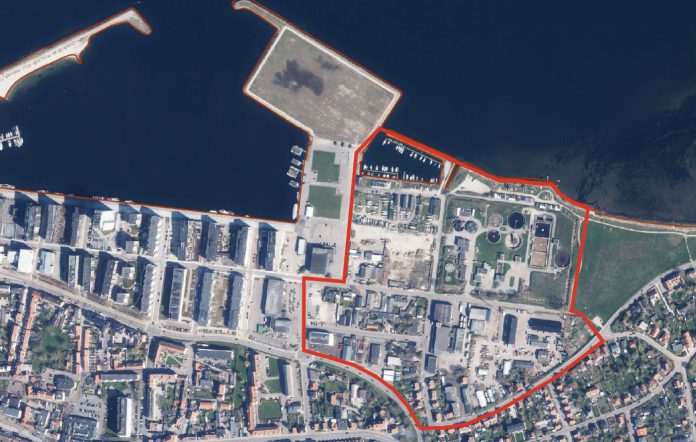 Mulig arkitektkonkurrence om byudvikling på havnen i Holbæk i slutningen af 2025. Foto: Holbæk Kommune.