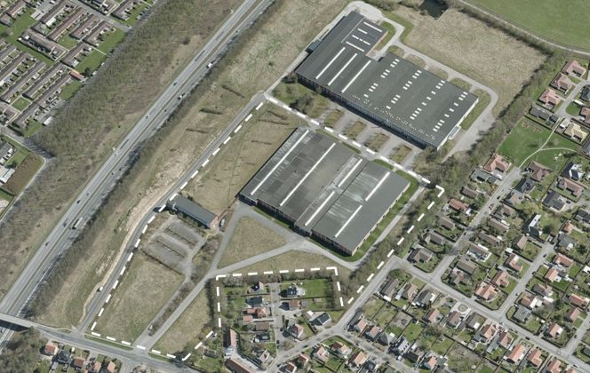 Gammel fabrik i Odense skal omdannes til over 300 boliger. Foto fra startredegørelsen.
