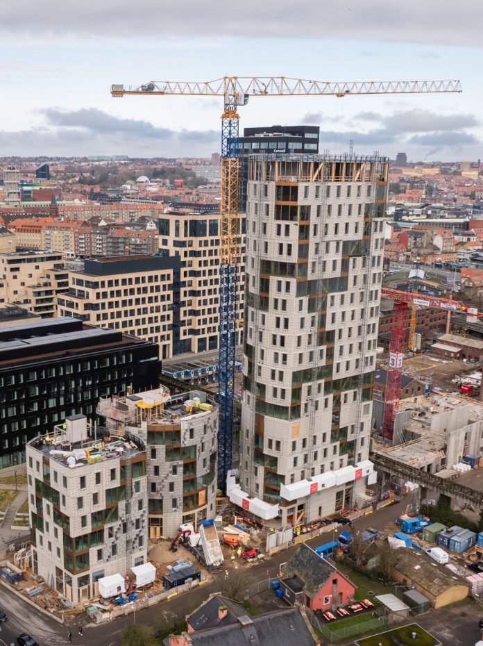 Højhuset TRÆ i Sydhavnen i Aarhus. Foto: PR.