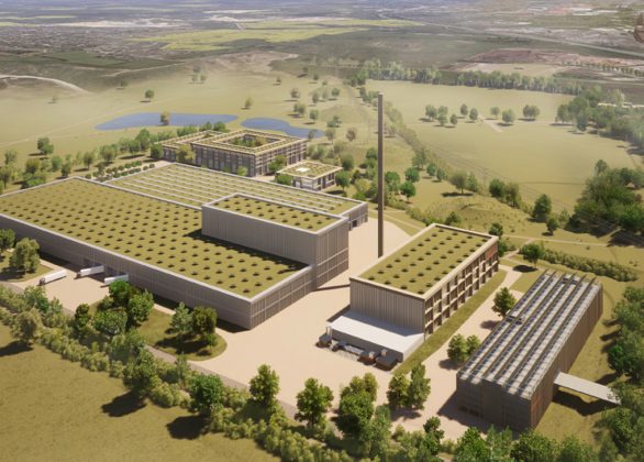 Man Energy Solutions bygger nyt, dansk hovedkvarter i Trekroner i Roskilde. Illustration fra lokalplanen.