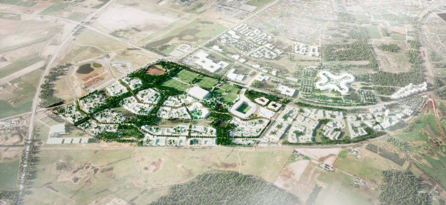 Elkiær + Ebbeskov Arkitekter, Masu Planning, PLH Arkitekter og OJ Rådgivende Ingeniører vandt arkitektkonkurrencen om tegne det nye stadion i Hillerød. Området udvikles med udgangspunkt i udviklingsaftale mellem Hillerød Kommune og Stadionkvarter Favrholm ApS, der samarbejder med FC Nordsjælland.