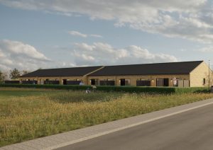 Selmer Gruppen bygger 56 rækkehuse i Snejbjerg. Visualisering: Selmer Gruppen.