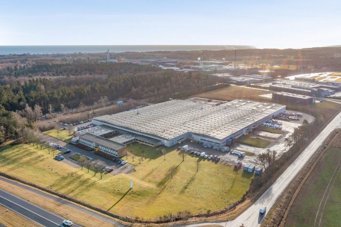Skiold vil sælge lager- og produktionsejendom i Sæby for 65 millioner. Foto: Nordicals Vendsyssel.