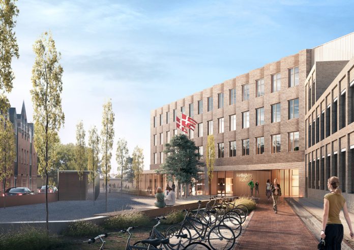 Det nye rådhus i Vordingborg med navnet Borgernes Hus. Visualisering: PLH Arkitekter.