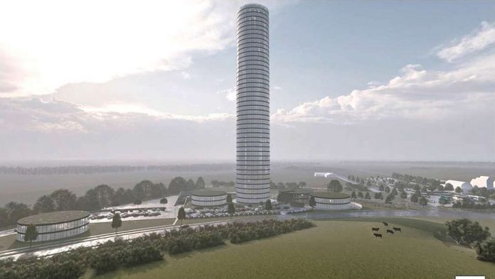 Bolig- og hotelprojektet Holten Tower i Korsør. Visualisering: M2+.