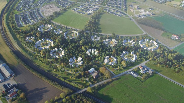 Middelfart Kommune har indg&aring;et udviklingsaftale for projektet med Balance Beat, s&aring; Naturbyen kan blive realiseret. Visualisering: Effekt.