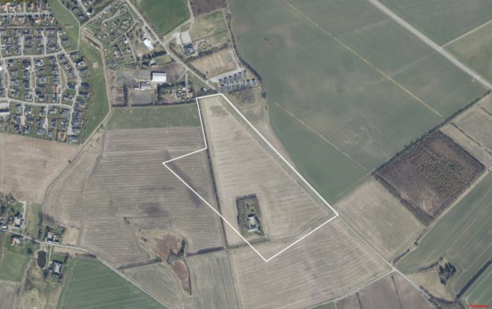 Et nyt boligområde ved Lundevej i den sydlige del af Nibe er på tegnebrættet. Foto fra lokalplanen.
