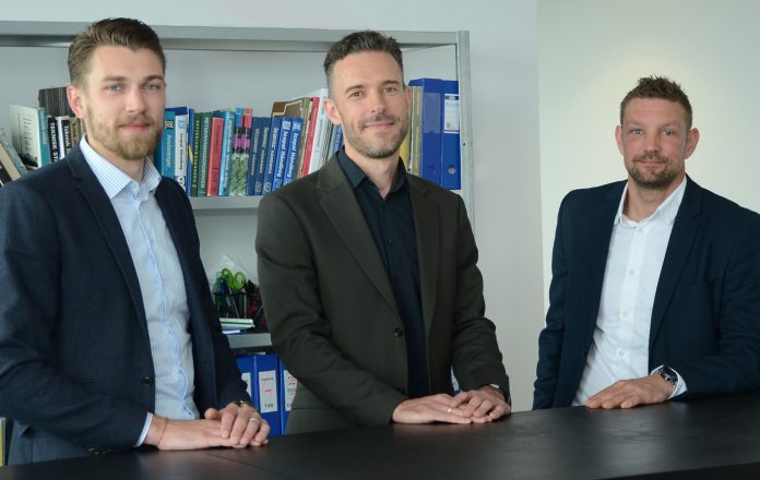 Norconsult har ansat Martin Hoff Ludvigsen som ny afdelingsleder for konstruktionsafdeling i Herlev. Simon Lund Rasmussen og Rasmus Hennings er udnævnt til teamledere. Foto: Norconsult.