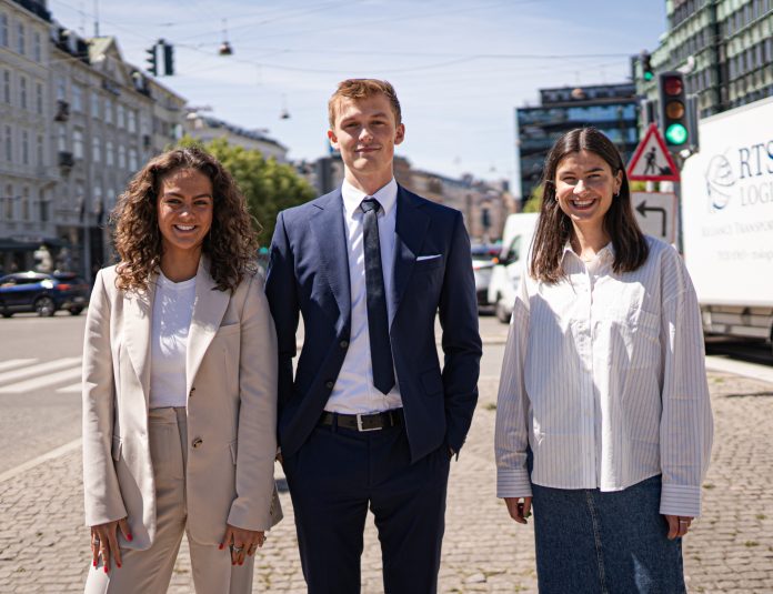 Fra venstre: Sophie Celine Strandberg, Sebastian Bille-Brahe Raahauge og Caroline Møller Nielsen, Nordicals. Foto: PR.