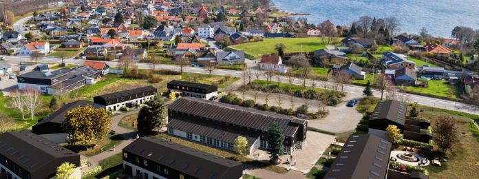 Papirmuseets By i Gråsten er blevet sat til salg som en projektejendom. Foto: EDC Erhverv Poul Erik Bech Sønderjylland.