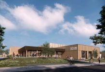 Vinder af idrætscenter i Toftlund er præsenteret Toftlund Sport & Fritidscenter. Visualisering: GPP Arkitekter.