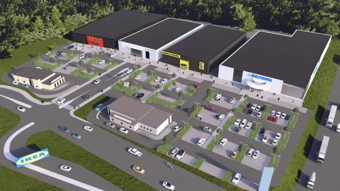 City Nord Retail Park i Esbjerg. Visualisering: Arkitektfirmaet Lolk.